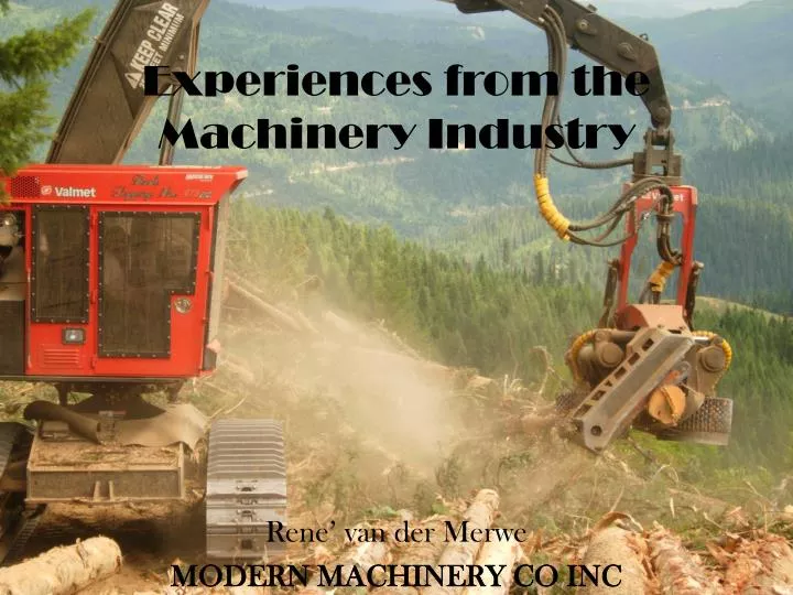 experiences from the machinery industry