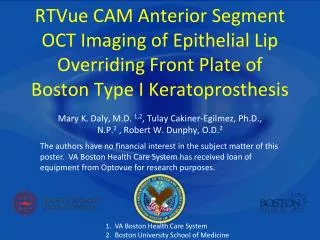 RTVue CAM Anterior Segment OCT Imaging of Epithelial Lip Overriding Front Plate of Boston Type I Keratoprosthesis