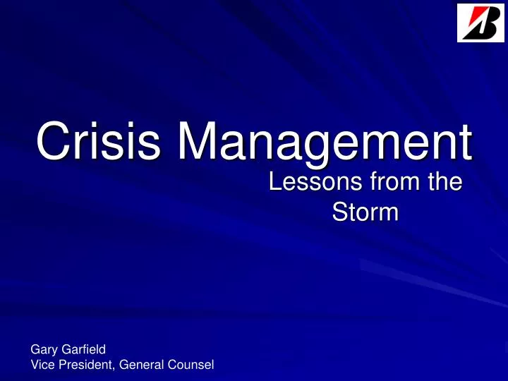 crisis management