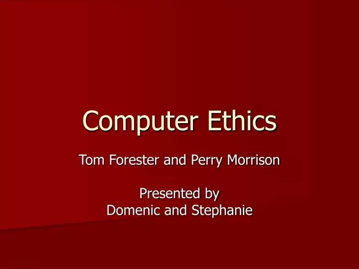 computer ethics