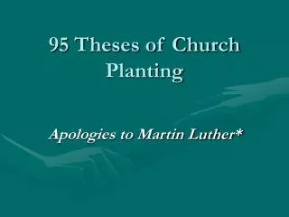 95 Theses of Church Planting