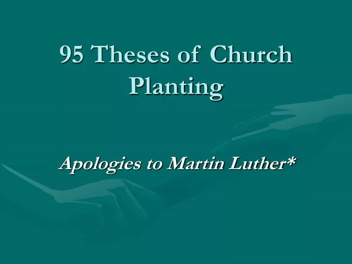 95 theses of church planting