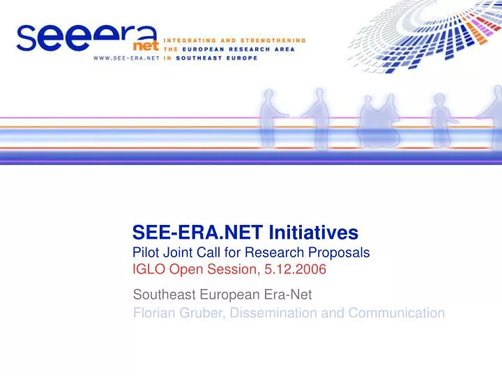 see era net initiatives pilot joint call for research proposals iglo open session 5 12 2006