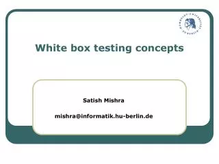 White box testing concepts