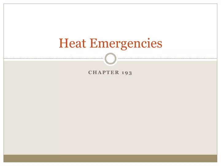 heat emergencies