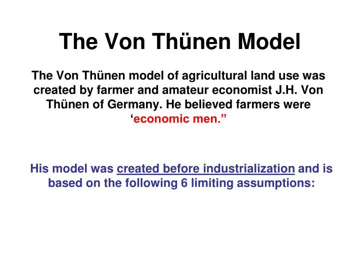 the von th nen model
