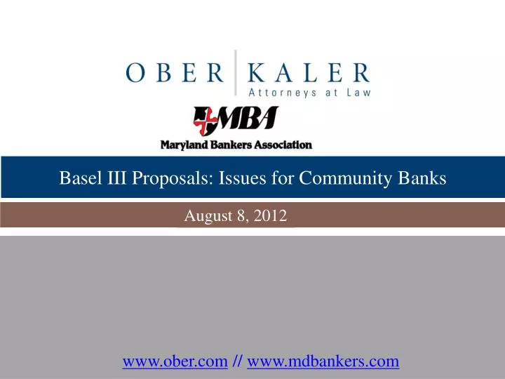 basel iii proposals issues for community banks