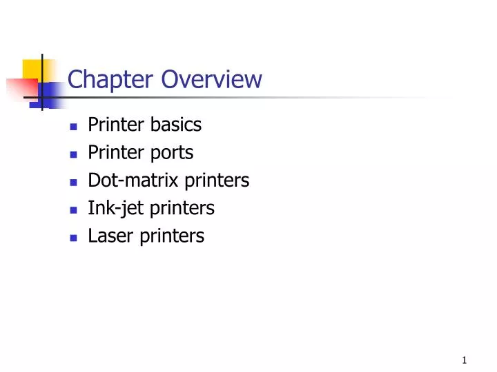 chapter overview