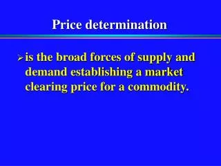 Price determination