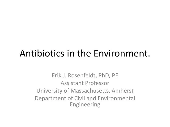 antibiotics in the environment
