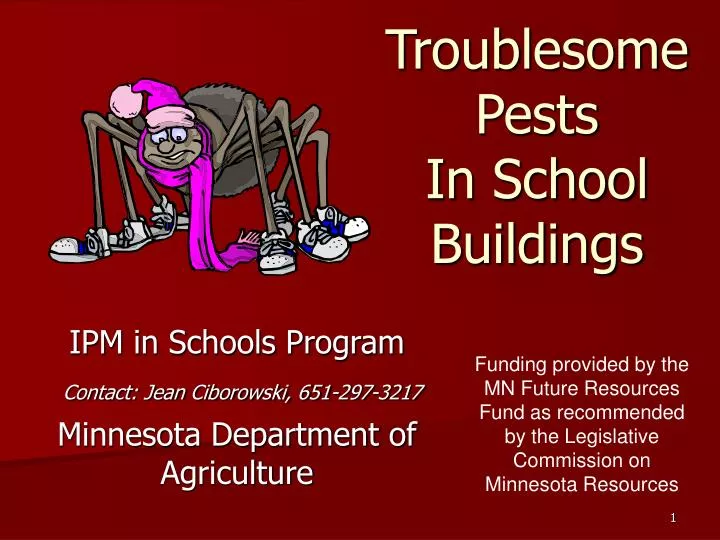 troublesome pests in school buildings