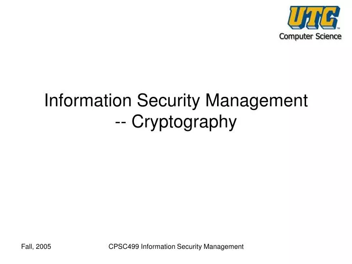 information security management cryptography
