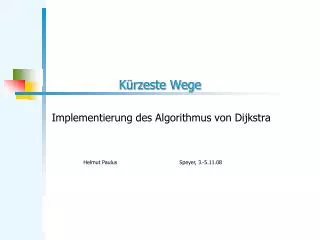 k rzeste wege
