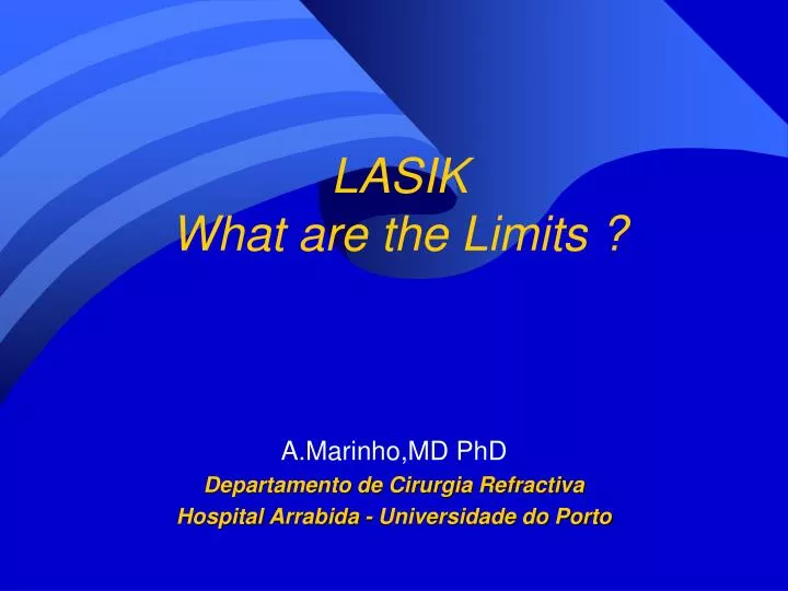 lasik what are the limits