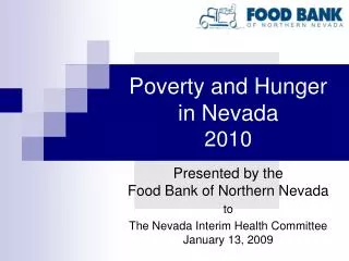 Poverty and Hunger in Nevada 2010