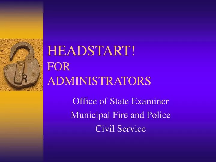 headstart for administrators