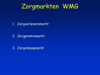 zorgmarkten wmg