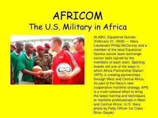 AFRICOM The U.S. Military in Africa