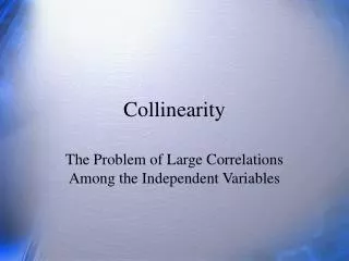Collinearity