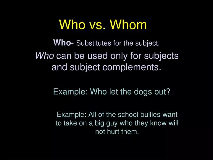 who vs whom