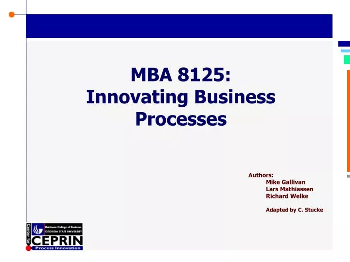 mba 8125 innovating business processes