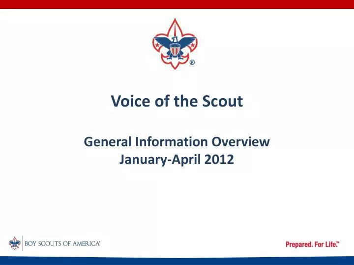 voice of the scout general information overview january april 2012
