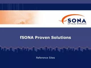 fSONA Proven Solutions
