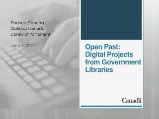 Open Past: Digital Projects from Government Libraries