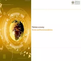 Pakistan economy Review and Recommendations