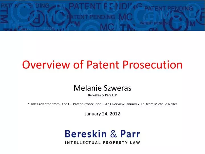 overview of patent prosecution