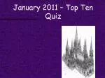 January 2011 – Top Ten Quiz
