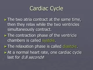 cardiac cycle