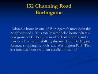 132 Channing Road Burlingame