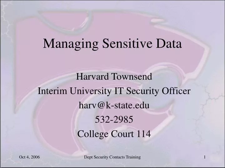 managing sensitive data
