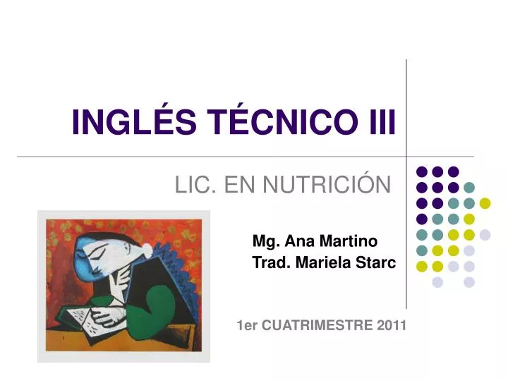 PPT - INGLÉS TÉCNICO III PowerPoint Presentation, Free Download - ID ...