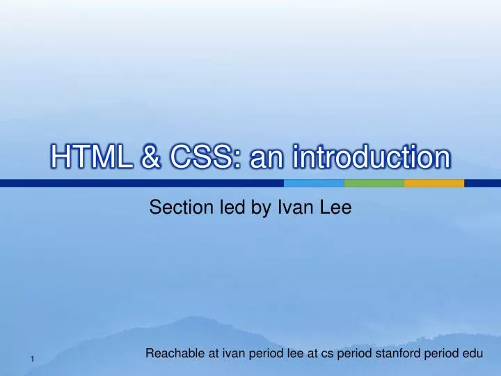 html css an introduction