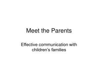 meet the parents
