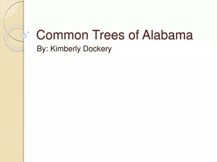 common trees of alabama