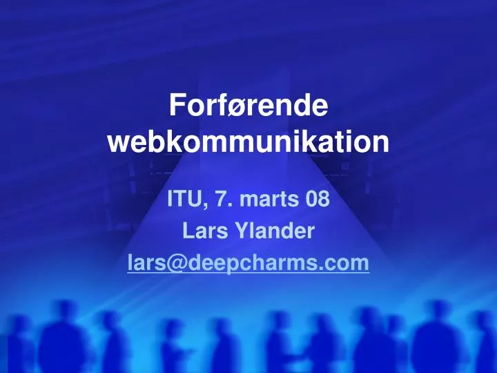 forf rende webkommunikation