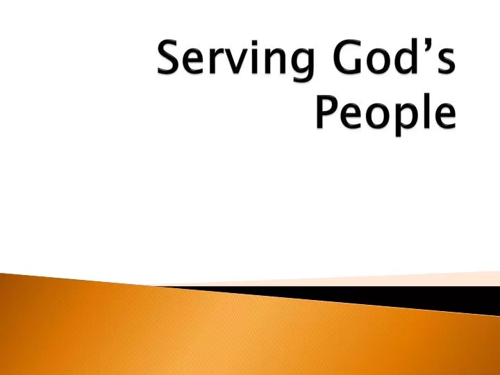 serving god s people