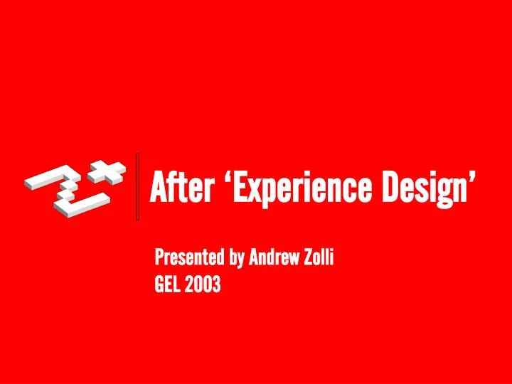 after experience design