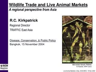 Wildlife Trade and Live Animal Markets A regional perspective from Asia