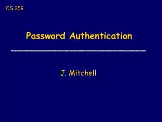 Password Authentication