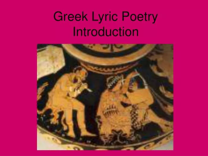 greek lyric poetry introduction