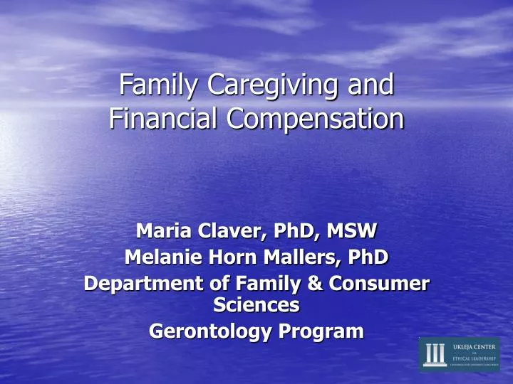 family caregiving and financial compensation