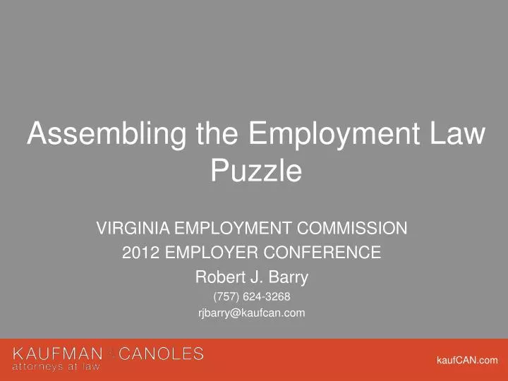 assembling the employment law puzzle