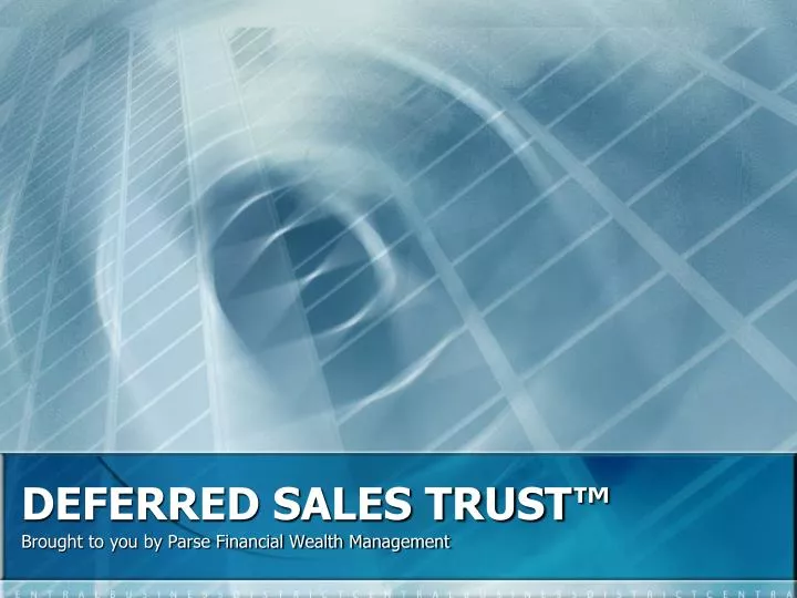 deferred sales trust