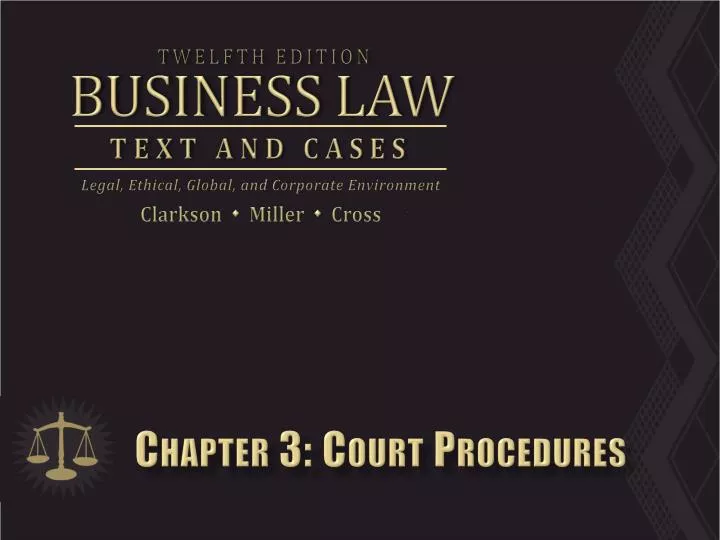 chapter 3 court procedures