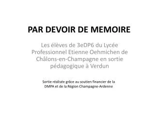 par devoir de memoire