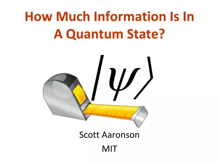 how much information is in a quantum state